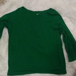 Green long sleeve womens shirt